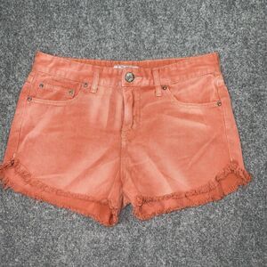 Free People Shorts Womens Size 28 Orange Denim hot pants cut off Casual